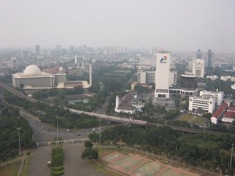 view from top of Monas