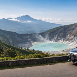 Bandung private driver itinerary through Lembang, tea plantation, volcano view, Kawah Putih, and Ciwidey