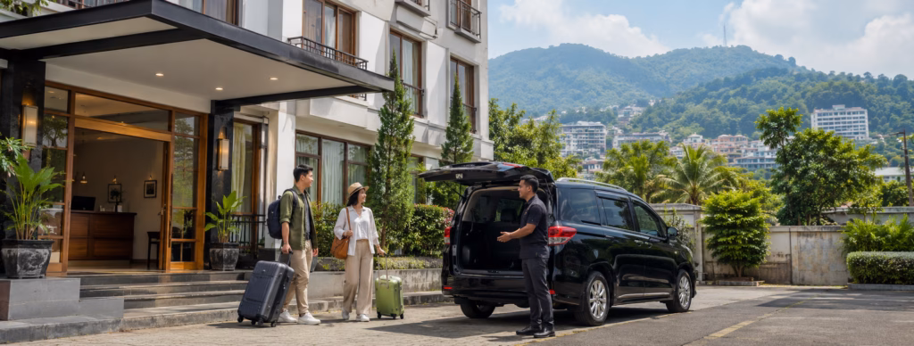 Budget hotel pickup service with Bandung private driver