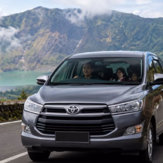 Private driver trip from Bandung to Galunggung Tasikmalaya with a comfortable family car on a scenic mountain road