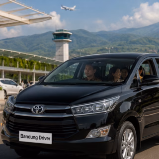 Private Bandung driver service with airport transfer and family tour in a Toyota Innova